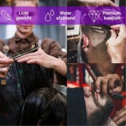 MESC Kappersmantel - Kappersschort - Kapmantel - Kapper - Kapperscape - Haar Knippen Thuis Of Salon - Volwassenen & Kinderen - 140 X 115cm - Zwart Wit Print -Babyliss Shop 550x550 1336