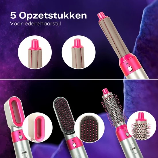 QLAY? Airwrap - 5 In 1 Set - Hairwrap - Krulborstel - Hete Lucht F?hn - Airwrap - Styler - Warmteborstel - Vernieuwde Airwrap - Augustus 2022 Editie | Wafeltang 5 QLAY? Airwrap - 5 In 1 Set - Hairwrap - Krulborstel - Hete Lucht F?hn - Airwrap - Styler - Warmteborstel - Vernieuwde Airwrap - Augustus 2022 Editie | Wafeltang - Afbeelding 5