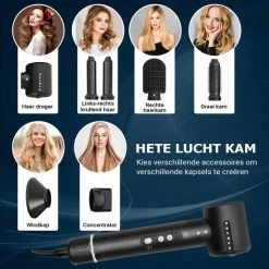 Merkloos Airwrap-Airstyler-6 In1- Multistylers- Stijlborstel- Inclusief Hitte Handschoen En Haarclips -Babyliss Shop 550x550 1395