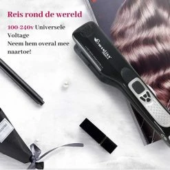 Swanliss® Swanliss Steam Plus Met Argan Olie - Stoom Stijltang - Zwart -Babyliss Shop 550x550 1456