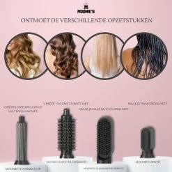 MOONIE'S® 5 In 1 Multistyler - Föhnborstel - Volume Borstel - Stijlborstel - Krulborstel - Haardroger - Föhn - Airwrap Alternatief -Babyliss Shop 550x550 1481
