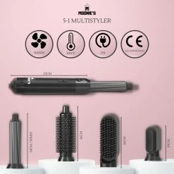 MOONIE'S® 5 In 1 Multistyler - Föhnborstel - Volume Borstel - Stijlborstel - Krulborstel - Haardroger - Föhn - Airwrap Alternatief -Babyliss Shop 550x550 1482