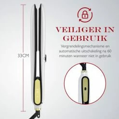 Merah Stijltang Op Basis Van Stoom - Steampod - Infrarood Technologie Stoomstijltang - Wit/goud -Babyliss Shop 550x550 1518