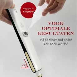 Merah Stijltang Op Basis Van Stoom - Steampod - Infrarood Technologie Stoomstijltang - Wit/goud -Babyliss Shop 550x550 1519