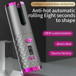 CJ Royals Automatic Hair Curler - Wireless - LCD Display - Ceramic -Babyliss Shop 550x550 1535