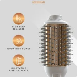 AGERMANN 4-in-1 Föhnborstel - Keramische Magic Brush - Lang/Kort/Stijl/Krullen - 1200W - Wit -Babyliss Shop 550x550 177