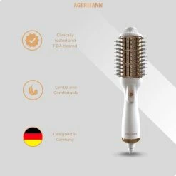 AGERMANN 4-in-1 Föhnborstel - Keramische Magic Brush - Lang/Kort/Stijl/Krullen - 1200W - Wit -Babyliss Shop 550x550 178