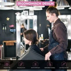 Merkloos Kappersmantel - Kapmantel - Kappersschort - Kapper - Zwart -Babyliss Shop 550x550 184