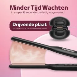 Rebela | Stijltang | Krultang | Fast-Heat | LCD-Scherm | Zwart -Babyliss Shop 550x550 24