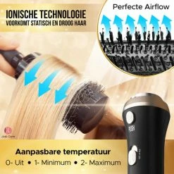 JC 3-in-1 F?hnborstel Met Opbergetui - Krulborstel - Haarstyler - Geschikt Voor Lang/Stijl/Krullen - Mat Zwart / Goud -Babyliss Shop 550x550 248