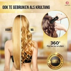 JC Stijltang Met Luxe Opbergetui - Keramische Coating - Zwart / Goud -Babyliss Shop 550x550 304