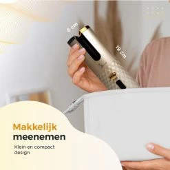 Simver Automatische Krultang - Draadloos - Krultangen - USB Oplaadbaar - LCD Display - Keramische Krulijzer - Goud - Black Friday 2022 -Babyliss Shop 550x550 316