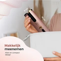 Simver Automatische Krultang - Draadloos - Krultangen -USB Oplaadbaar - LCD Display - Keramische Krulijzer - Roze - Black Friday 2022 -Babyliss Shop 550x550 323