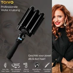 Toivo Wafeltang HS31 ProCare - Tri-Blade Technologie ? 25MM - Golvenkrultang ? Wave Krultang ? Waver -Babyliss Shop 550x550 325