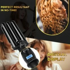 Toivo Wafeltang HS31 ProCare - Tri-Blade Technologie ? 25MM - Golvenkrultang ? Wave Krultang ? Waver -Babyliss Shop 550x550 327