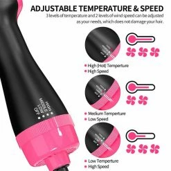 Easy Life | F?hnborstel 3-in-1 Keramische Magic Hair-Brush - F?hnen Stijlen Krullen - Lang Haar - Roze/zwart -Babyliss Shop 550x550 339