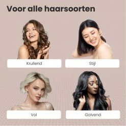 Auronic 3-in-1 F?hnborstel Rond - Keramische Magic Brush - Lang/Kort/Stijl/Krullen - 1000W - Zwart/Goud -Babyliss Shop 550x550 35