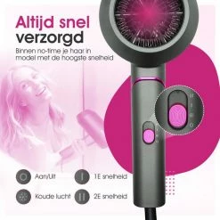 BAESS F?hn Met Diffuser - Haardroger Inklapbaar - Ionische F?hn - 3 Standen - Reis Fohn - Mannen & Vrouwen -Babyliss Shop 550x550 353