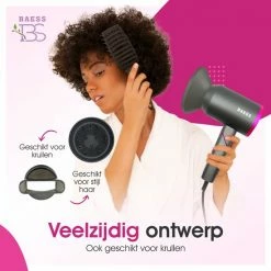 BAESS F?hn Met Diffuser - Haardroger Inklapbaar - Ionische F?hn - 3 Standen - Reis Fohn - Mannen & Vrouwen -Babyliss Shop 550x550 354