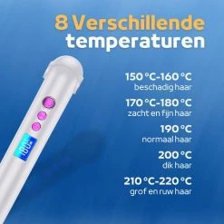 Woodoro Draadloze 2-in-1 Stijltang En Krultang – Wave & Golvenkrultang – Keramische Platen - Fer à Lisser - Wit -Babyliss Shop 550x550 418