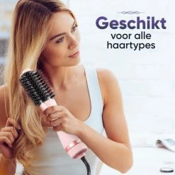 Vanilon 5-in-1 Föhnborstel - Ionische Multistyler - 1.000W - Black Friday 2022 - Krulborstel/Fohnborstel - Large - Roze -Babyliss Shop 550x550 440