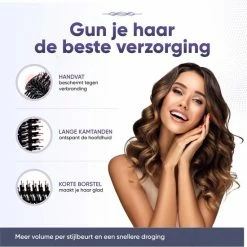 Vanilon 5-in-1 Föhnborstel - Ionische Multistyler - 1.000W - Black Friday 2022 - Krulborstel/Fohnborstel - Large - Roze -Babyliss Shop 550x550 443