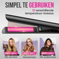 Strex Stijltang - 2 In 1 - Stijlen En Krullen - Keramisch - 120℃/230℃ - Krultang -Babyliss Shop 550x550 479
