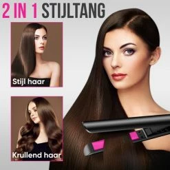 Strex Stijltang - 2 In 1 - Stijlen En Krullen - Keramisch - 120℃/230℃ - Krultang -Babyliss Shop 550x550 481