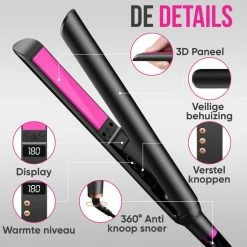 Strex Stijltang - 2 In 1 - Stijlen En Krullen - Keramisch - 120℃/230℃ - Krultang -Babyliss Shop 550x550 483