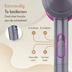 Purelab F?hn Met Diffuser - Ionische Haardroger - 3 Standen - Zwart -Babyliss Shop 550x550 5