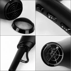 Aigostar Monique 32HIE - Föhn Met Diffuser Krullen/ Haardroger - 2400W - Zwart -Babyliss Shop 550x550 507