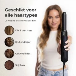 Tutabelle Airwrap - 6 In 1 Haarstyler - Trendy Airstyler - Multistyler - Airwrap Krultang - Krulborstel - Hairstyler - Fohnborstel - Stijltang - Zwart -Babyliss Shop 550x550 538
