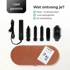 Tutabelle Airwrap - 6 In 1 Haarstyler - Trendy Airstyler - Multistyler - Airwrap Krultang - Krulborstel - Hairstyler - Fohnborstel - Stijltang - Zwart -Babyliss Shop 550x550 540