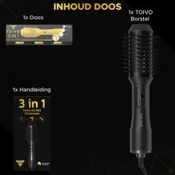 Toivo 3 In 1 F?hnborstel - Extra Lange Snoer 2 Meter - Stijlborstel - Krulborstel - Magic Brush - Ronde Haar Borstel - Multistylers -Babyliss Shop 550x550 547