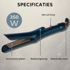 Mesko Stijltang - Keramisch - 350W - Stijltangen - Blauw -Babyliss Shop 550x550 597