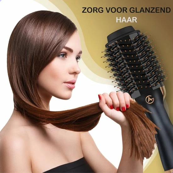 AG Store AG110 Luxe 3-in-1 Fohnborstel - Goud - Keramische Fohnborstels - Inclusief Travelbag, 12 Kleefrollen & 12 Haarclips - Ronde Borstel - 1000w - Krulborstel - Magic Brush - Lang/Kort/Stijl/Krullen Zwart 4 AG Store AG110 Luxe 3-in-1 Fohnborstel - Goud - Keramische Fohnborstels - Inclusief Travelbag, 12 Kleefrollen & 12 Haarclips - Ronde Borstel - 1000w - Krulborstel - Magic Brush - Lang/Kort/Stijl/Krullen Zwart - Afbeelding 4