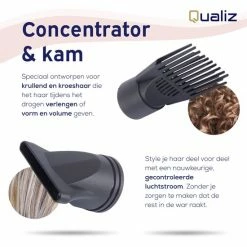 Qualiz Pro F?hn Met Diffuser ? Veilig Voor Je Haar ? Ionische Haardroger ? Haarf?hn ? Hair Dryer -Babyliss Shop 550x550 744