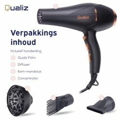 Qualiz Pro F?hn Met Diffuser ? Veilig Voor Je Haar ? Ionische Haardroger ? Haarf?hn ? Hair Dryer -Babyliss Shop 550x550 745