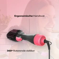 Soluzzion 3-in-1 F?hnborstel - Fohnborstels - Fohn Borstel - Magic Brush - Krulborstel - Fohn Kam - Ronde Borstel - Voor Lang/Kort En Stijl/Krullen - 1000W - Fohnborstel Roterend - Krultang -Babyliss Shop 550x550 767