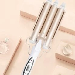 Merkloos Bibisun Wafeltang Deluxe - Wave Krultang - Wafeltang Haar - Golvenkrultang - Waver - Wavertang - Curling Iron - Hair Curler - Incl. Hitte Handschoen & 2 Haarklemmen - Beach Waves - Ros? Goud -Babyliss Shop 550x550 819