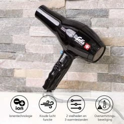 Solis Swiss Perfection 440 Föhn - Haardroger Professional - Zwart -Babyliss Shop 550x550 854