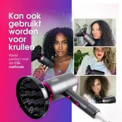 Föhn Met Diffuser Krullen Ionische Haardroger Haarföhn Krullen - Meerdere Kleuren - RAVEG -Babyliss Shop 550x550 86