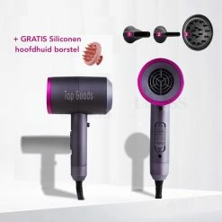 Top Goods - Professionele F?hn Met Diffuser - F?hn - Ionische Haardroger Elektrisch + GRATIS Siliconen Borstel -Babyliss Shop 550x550 883