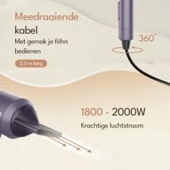 Purelab F?hn Met Diffuser - Ionische Haardroger - 3 Standen - Zwart -Babyliss Shop 550x550 9