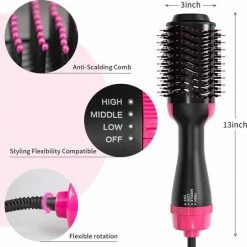 Igoods 3-in-1 F?hnborstel - Keramische Magic Brush - Lang/Kort/Stijl/Krullen - 1000W - Zwart -Babyliss Shop 550x550 920