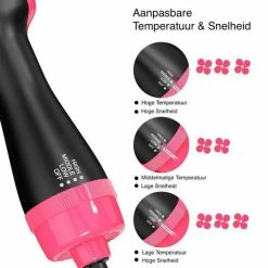 Merkloos 3-in-1 Multistyler - Zwart / Roze - F?hnborstel / Krultang / Stijltang - Borstel - Keramisch - Drogen & Stylen -Babyliss Shop 550x550 951