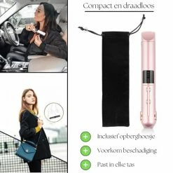 PH Goods? - Draadloze Mini Stijltang - Draadloos - Draagbaar - Oplaadbaar - Inclusief 2600mAh Powerbank Functie - Kleine Haar Stijltang - Hairstyler - Roze -Babyliss Shop 550x550 958