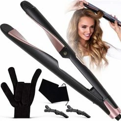 Nisha & Me 2 In 1 Krultang En Stijltang - Automatische Krultang - Stijltang - Keramisch - Voor Alle Haartypes