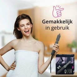 Kinglife KINGSLIFE Airwrap Krultang 5 In 1 Multi Styler F?hn Zwart ? Krultang & Stijltang - Hairwrap ? Fohnborstel ? Airstyler ? Haar Wrap ? Fohn ? Styltang ? Multistyler -Babyliss Shop 550x550 985