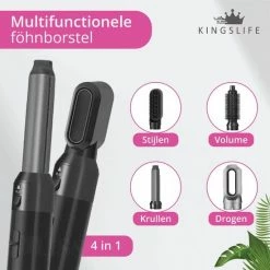 Kinglife KINGSLIFE Airwrap Krultang 5 In 1 Multi Styler F?hn Zwart ? Krultang & Stijltang - Hairwrap ? Fohnborstel ? Airstyler ? Haar Wrap ? Fohn ? Styltang ? Multistyler -Babyliss Shop 550x550 988